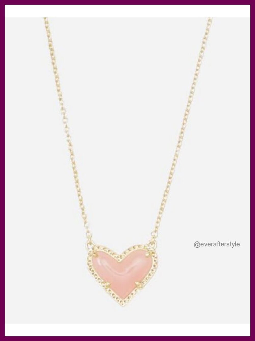 Kendra Scott Ari Heart Pendant Necklace, Gold Plated, Quartz, 15" Chain